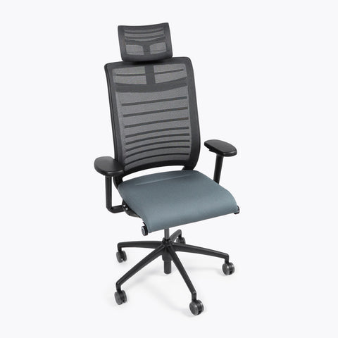 Silla Interstuhl HERO 275H MARCO Y ESTRUCTURA NEGRA / TAPICERÍA Y MALLA GRIS
