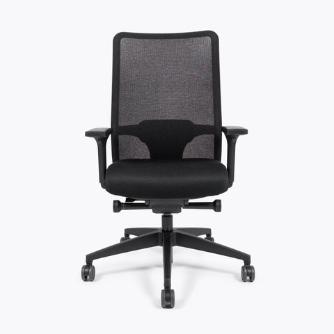 Silla Interstuhl NICE NC260 MARCO Y ESTRUCTURA NEGRA / TAPICERÍA NEGRA Y MALLA NEGRA